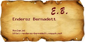 Endersz Bernadett névjegykártya