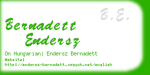 bernadett endersz business card